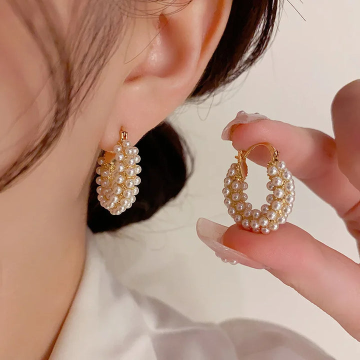 Pearl Halo Earrings