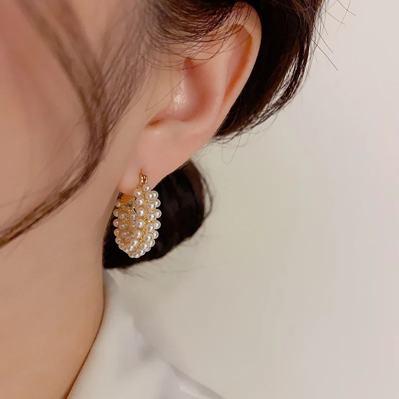 Pearl Halo Earrings
