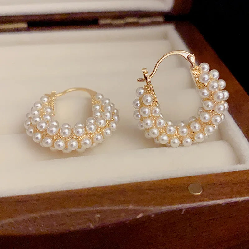 Pearl Halo Earrings