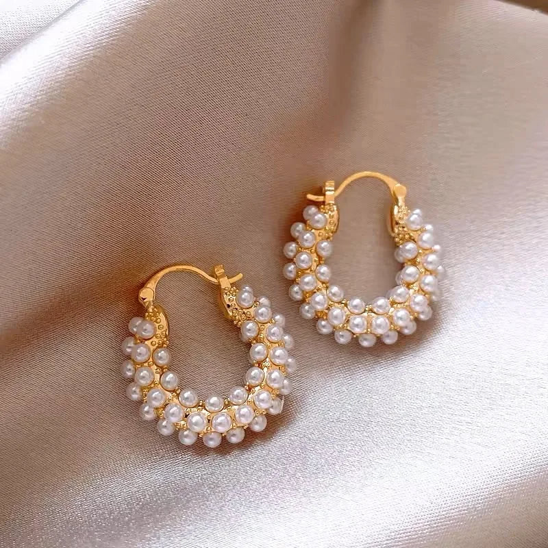 Pearl Halo Earrings
