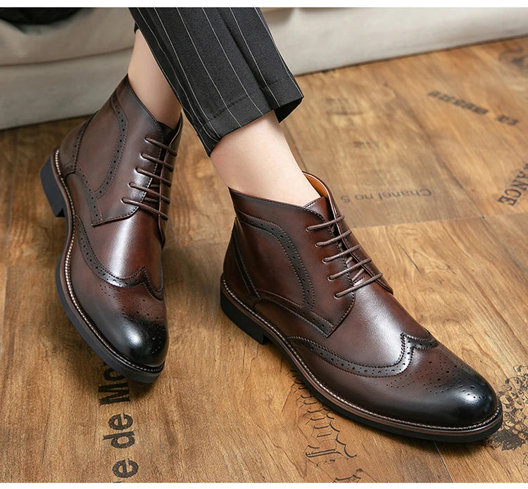 Oxford Stitch Ankle Boots