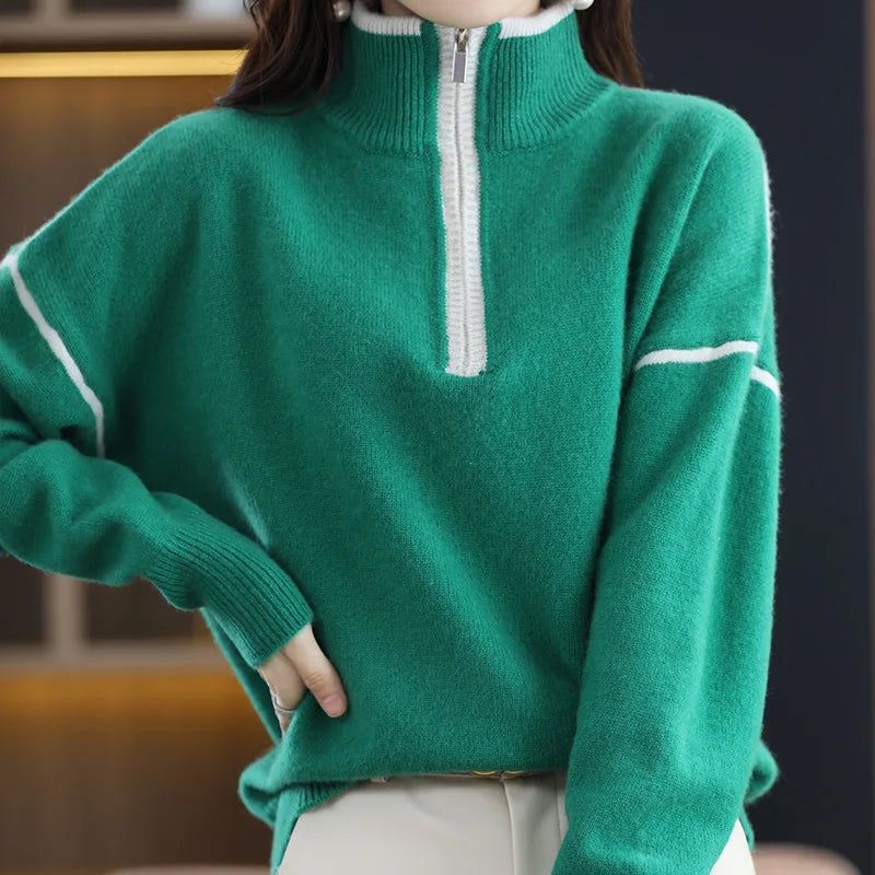 Olive Woolen Pullover